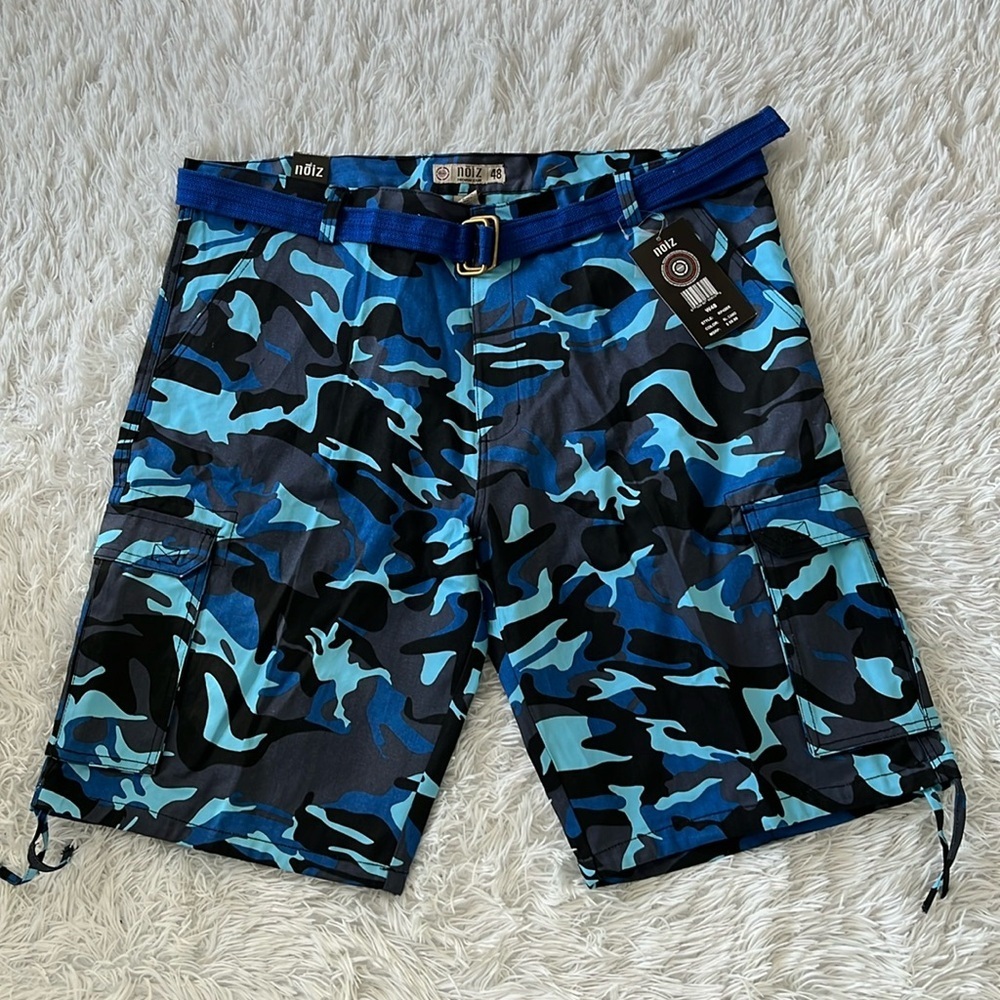 Noiz Premium jeans Men’s Blue Camouflaged Shorts size 48